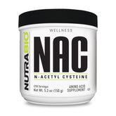NutraBio NAC frente del empaque mostrando fórmula limpia y sin rellenos