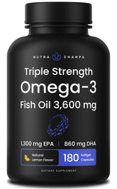 NutraChamps frasco frente mostrando diseño y cantidad, beneficio conveniencia