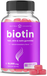 NutraChamps gominolas frontal mostrando envase y beneficios veganos