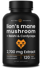 NutraChamps envase frontal mostrando cápsulas y beneficios claros