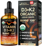 NUTRAHARMONY frente del envase mostrando dosis y sello orgánico