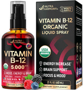 NUTRAHARMONY envase frontal del spray B12 muestra formato y beneficio práctico