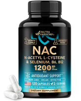 NUTRAHARMONY envase frontal claro mostrando 120 cápsulas y beneficios