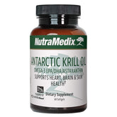 NutraMedix envase frontal Antarctic Krill Oil mostrando marca y beneficio omega‑3