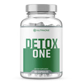 NutraOne DetoxOne frontal del envase mostrando beneficios y duración 30 días