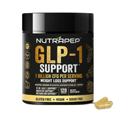 NutraPep envase frontal que muestra la fórmula GLP-1 y beneficios visibles