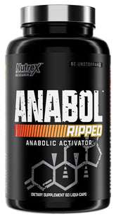 Nutrex Research frasco Anabol Ripped vista frontal con etiqueta clara y beneficio de apoyo integral