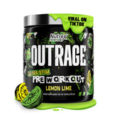 Nutrex Research bote frontal Lemon Lime mostrando diseño y energía intensa