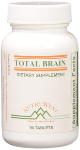 Nutri-West Total Brain presentación frontal mostrando etiqueta y beneficios clave