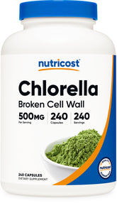 Nutricost botella frente mostrando diseño y cantidad 240 cápsulas