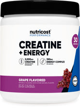 Nutricost envase frontal sabor uva mostrando servicios y dosificación