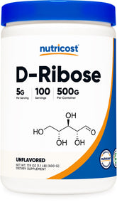 Nutricost envase frontal mostrando etiqueta y beneficios
