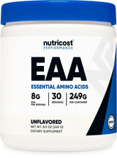 Nutricost envase frontal mostrando 30 porciones y 8 g por servicio