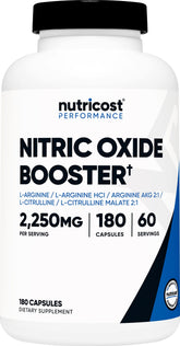 Nutricost frasco delantero mostrando el embalaje y beneficio de dos meses