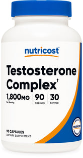 Nutricost frasco frontal mostrando etiqueta y beneficios visibles