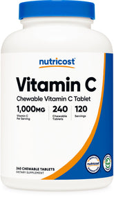 Nutricost frasco frontal mostrando etiqueta y cantidad, facilita compra informada