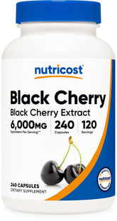 Nutricost frasco frontal mostrando etiqueta y beneficio de concentración
