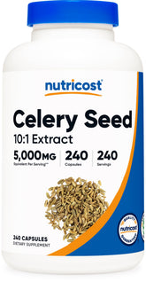Nutricost frasco frente mostrando cápsulas y duración 240 tomas