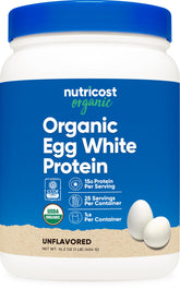 Nutricost envase frontal mostrando etiqueta clara y beneficios