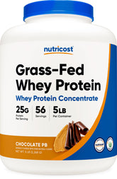 Nutricost envase frontal mostrando sabor chocolate peanut butter y facilidad de uso