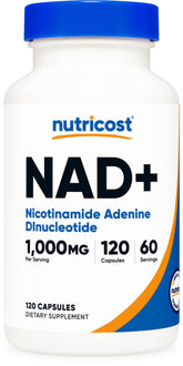 Nutricost frasco frontal mostrando diseño y cantidad de cápsulas