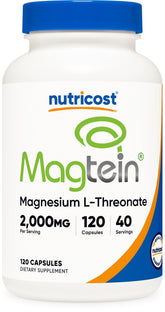 Nutricost frontal del envase mostrando 120 cápsulas y beneficios claros