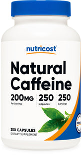 Nutricost envase frontal mostrando 250 cápsulas y beneficios claros