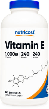 Nutricost imagen frontal del frasco con etiquetado claro y ventaja de suministro prolongado