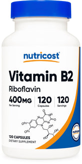 Nutricost frasco frente mostrando etiqueta y beneficios claros