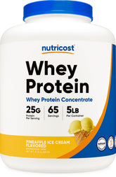 Nutricost envase frontal sabor piña mostrando tamaño y beneficio de suministro prolongado