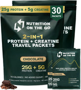 Nutrition On The Go sobre frontal mostrando diseño y beneficio portátil