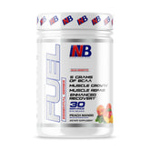 NutritionBizz envase frontal con sabor durazno mango y beneficios visibles