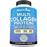 Nutrivein frente del empaque mostrando 180 cápsulas y duración