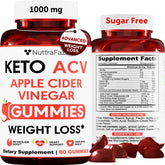 NuttraFaza envase frontal de Keto ACV Gummies mostrando presentación y facilidad de uso