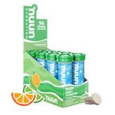 Nuun paquete frente mostrando diseño y sabor mandarina lima, fácil identificación