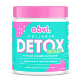 Obvi envase frontal mostrando 90 cápsulas para limpieza digestiva