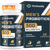 Ocshesally envase frontal mostrando 60 cápsulas y beneficios visibles