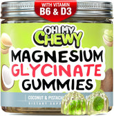 OH MY CHEWY envase frontal mostrando beneficios y formato práctico