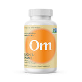 OM MUSHROOM SUPERFOOD frente del envase con beneficio de conveniencia