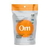 OM MUSHROOM SUPERFOOD envase frontal mostrando el diseño y beneficios