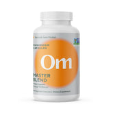 OM MUSHROOM SUPERFOOD frasco frontal y beneficio práctico de suplementación diaria