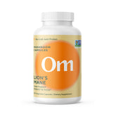 OM MUSHROOM SUPERFOOD envase frontal mostrando cantidad y beneficio de enfoque