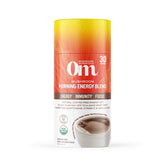 OM MUSHROOM SUPERFOOD frasco frontal mostrando marca y tamaño, presentación clara