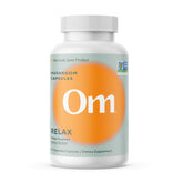 OM MUSHROOM SUPERFOOD frasco frontal mostrando 90 cápsulas y certificaciones