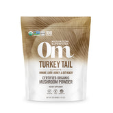 OM MUSHROOM SUPERFOOD pouch frente mostrando diseño y conveniencia