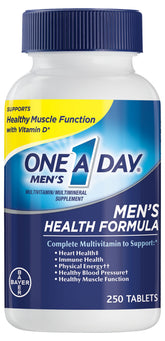 One A Day frente del empaque mostrando el producto y beneficios clave