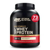 Optimum Nutrition frente del envase mostrando sabor chocolate blanco y beneficio recuperación