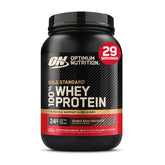 Optimum Nutrition envase frontal Gold Standard Whey 2 lb muestra sabor