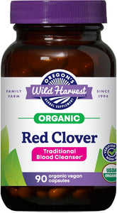 Oregon's Wild Harvest frasco frontal mostrando cápsulas veganas y etiqueta orgánica