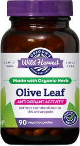 Oregon's Wild Harvest frasco delantero mostrando etiqueta clara y beneficios
